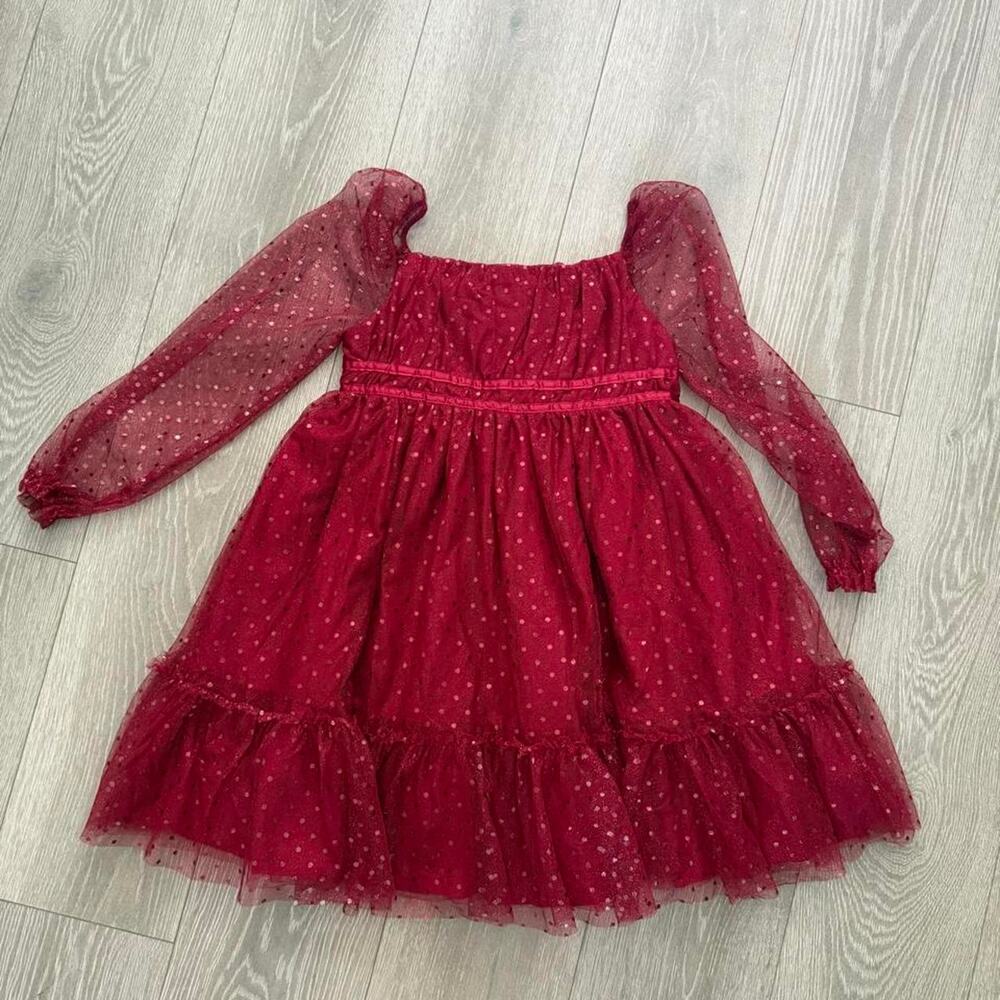 Girls cupcakes and cashmere red dress